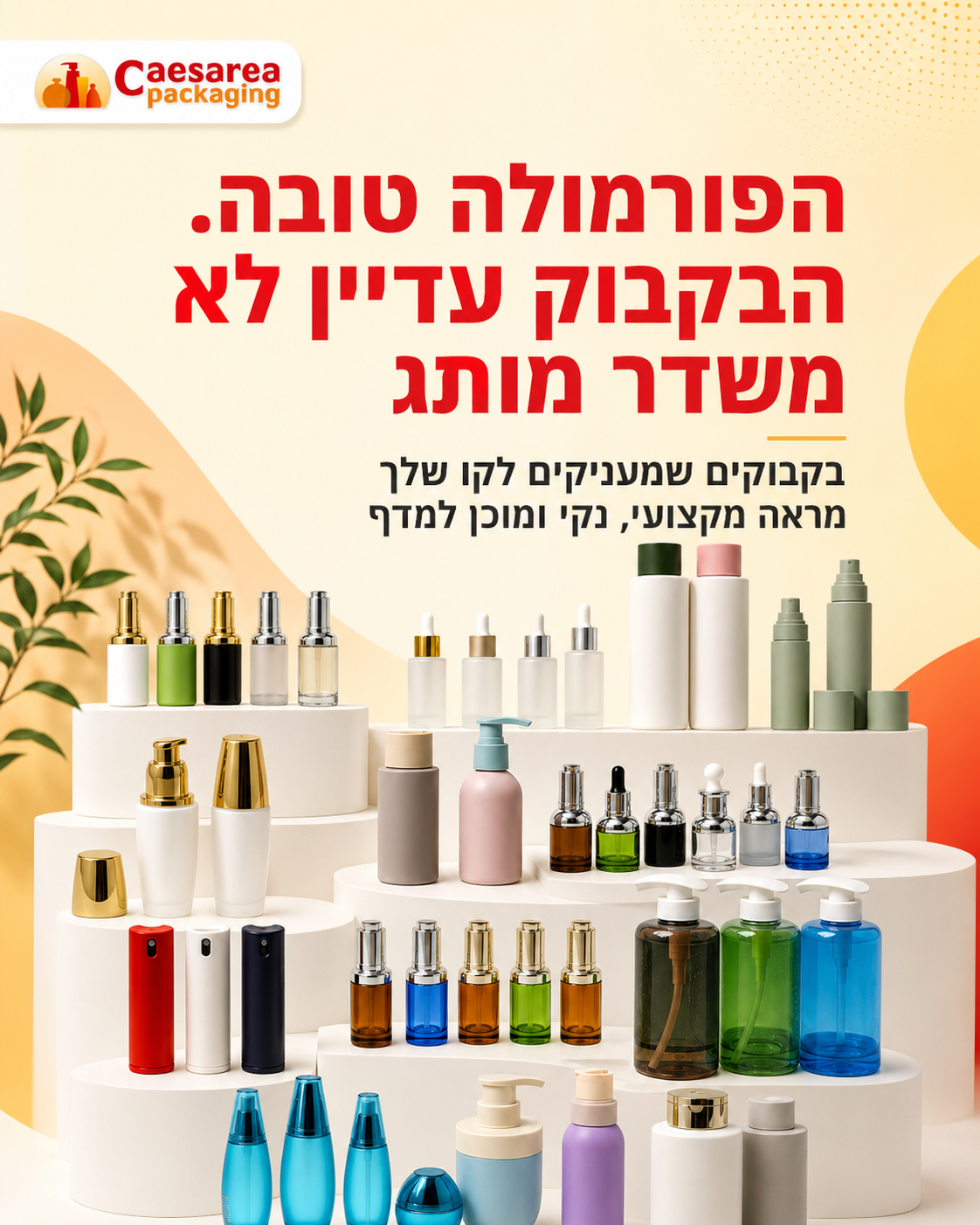 פיתחת פורמולה טובה, אבל הבקבוק עדיין לא משדר מותג אמיתי? זו אחת הנקודות שהכי משפיעות על הרושם הראשוני של הלקוחה: הצורה,