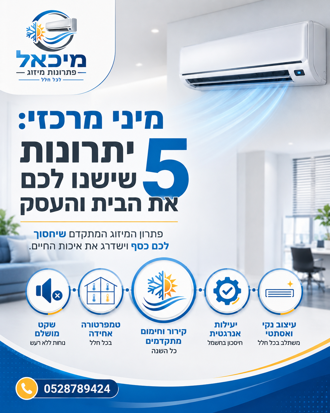 נמאס לכם מחשבונות חשמל מנופחים, רעש בלתי פוסק ומזגנים שתופסים מקום ברחבי הבית או המשרד? יש לנו את הפתרון המושלם עבורכם: