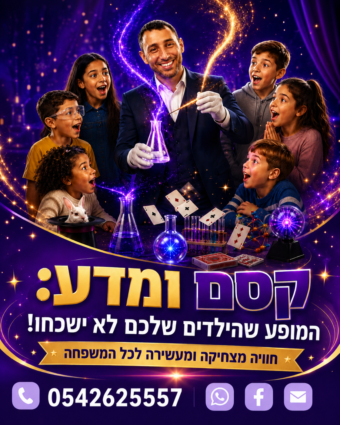 רוצים יום הולדת שובר שגרה? פעילות לקייטנה שלא יפסיקו לדבר עליה? או אולי אירוע סוף שנה בבית הספר שישלב כיף וידע? ✨ אבי הק