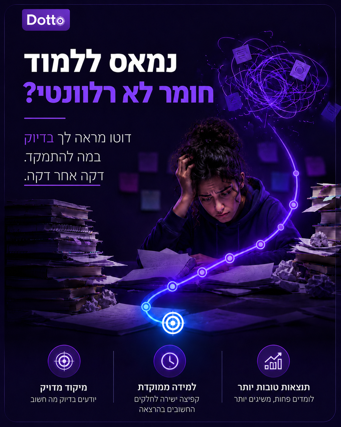 סטודנטים, מכירים את זה? יושבים שעות על הרצאות מוקלטות ומרגישים שאתם טובעים בים של מידע, כשרוב הים הזה פשוט לא רלוונטי למ