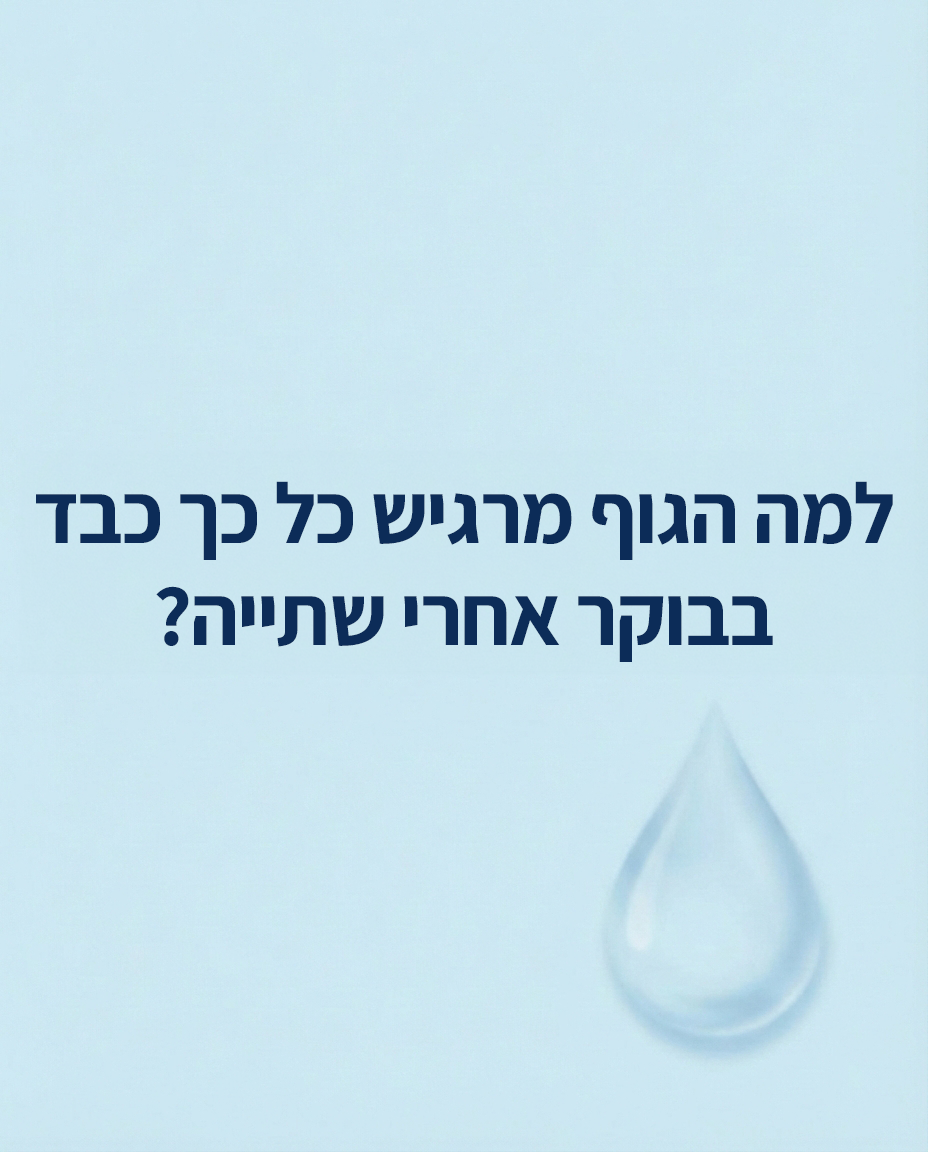 הבוקר שאחרי לא חייב להיות מאבק ממושך. כשהגוף מאותת על כאב ראש, בחילה או תשישות, הוא בעצם מסמן שחסרים לו משאבים בסיסיים כ