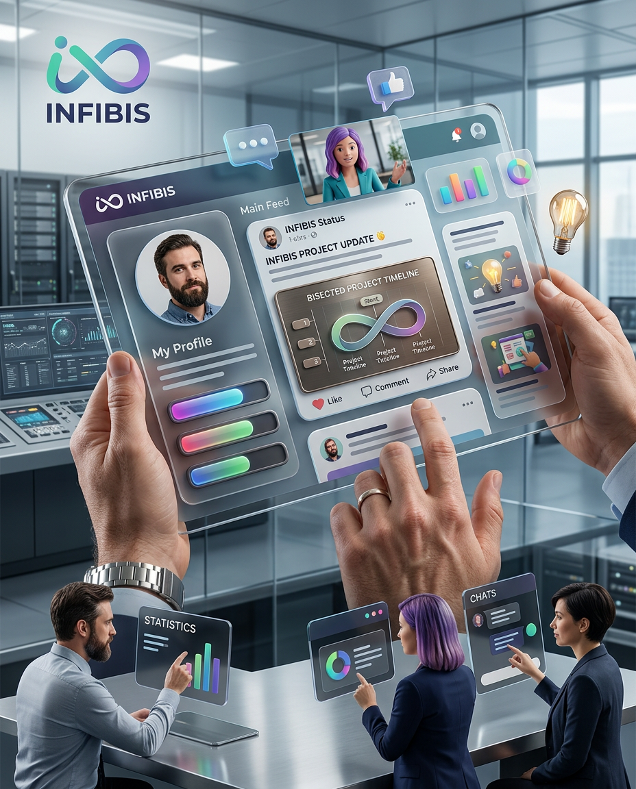 Generate a beautiful infibis application with the 3D image