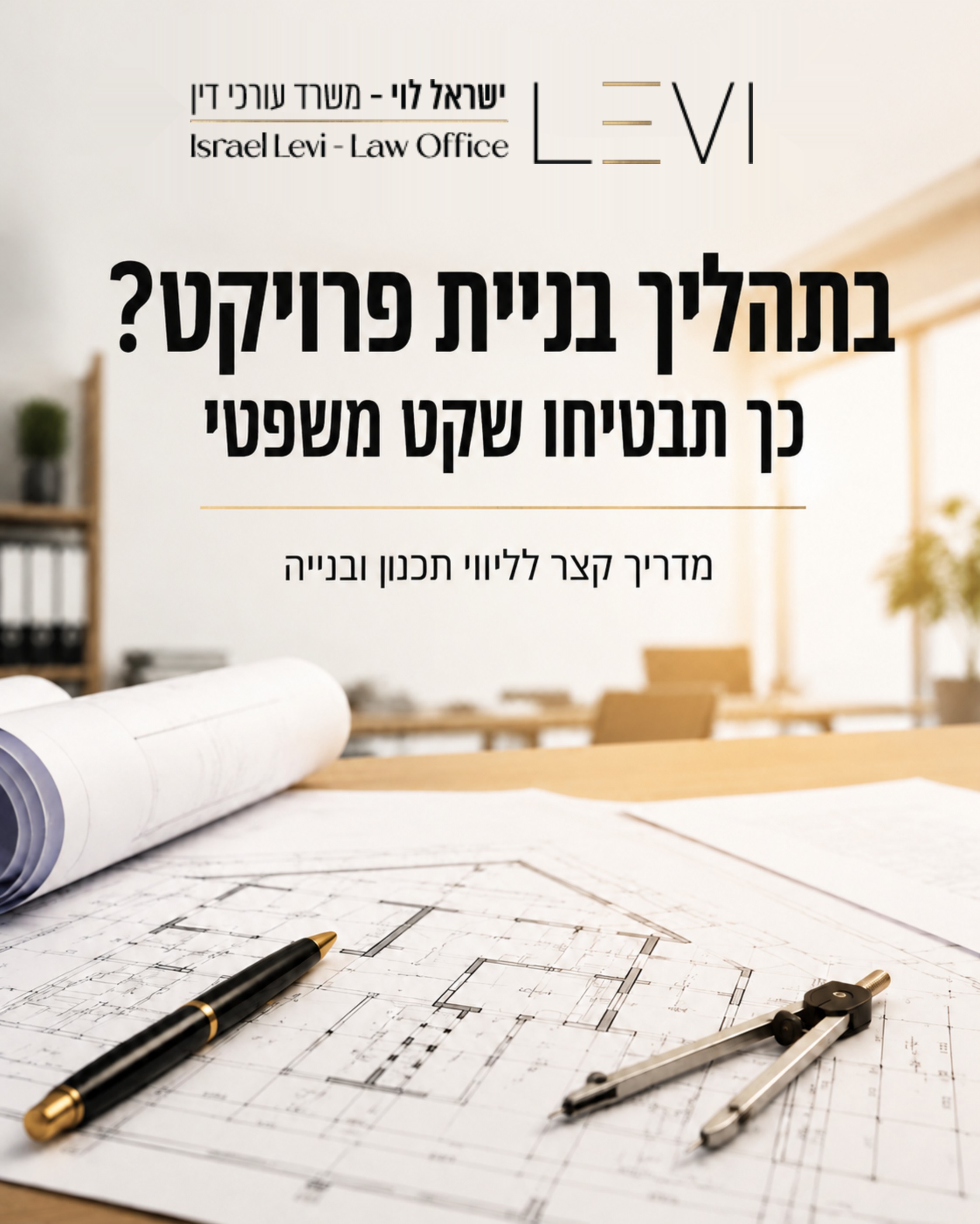הקמת פרויקט בנייה, קטן כגדול, היא מסע מורכב ומרגש. עם זאת, הוא טומן בחובו גם אתגרים משפטיים ובירוקרטיים רבים שיכולים להפ