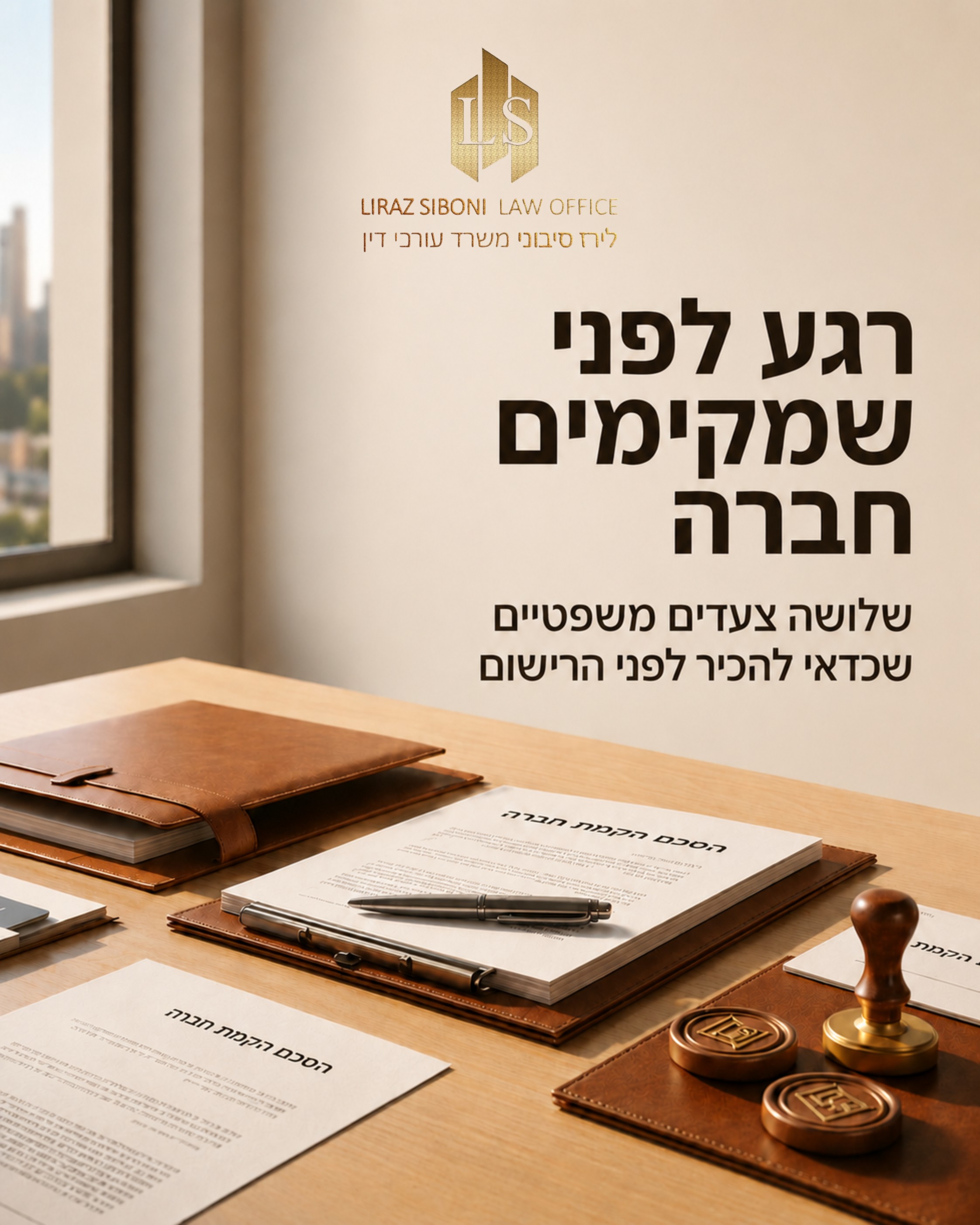 הקמת חברה היא רגע מרגש, אבל גם החלטה משפטית שמלווה את העסק שנים קדימה. 💼 לפני שמגישים מסמכים לרשם החברות, חשוב להבין את