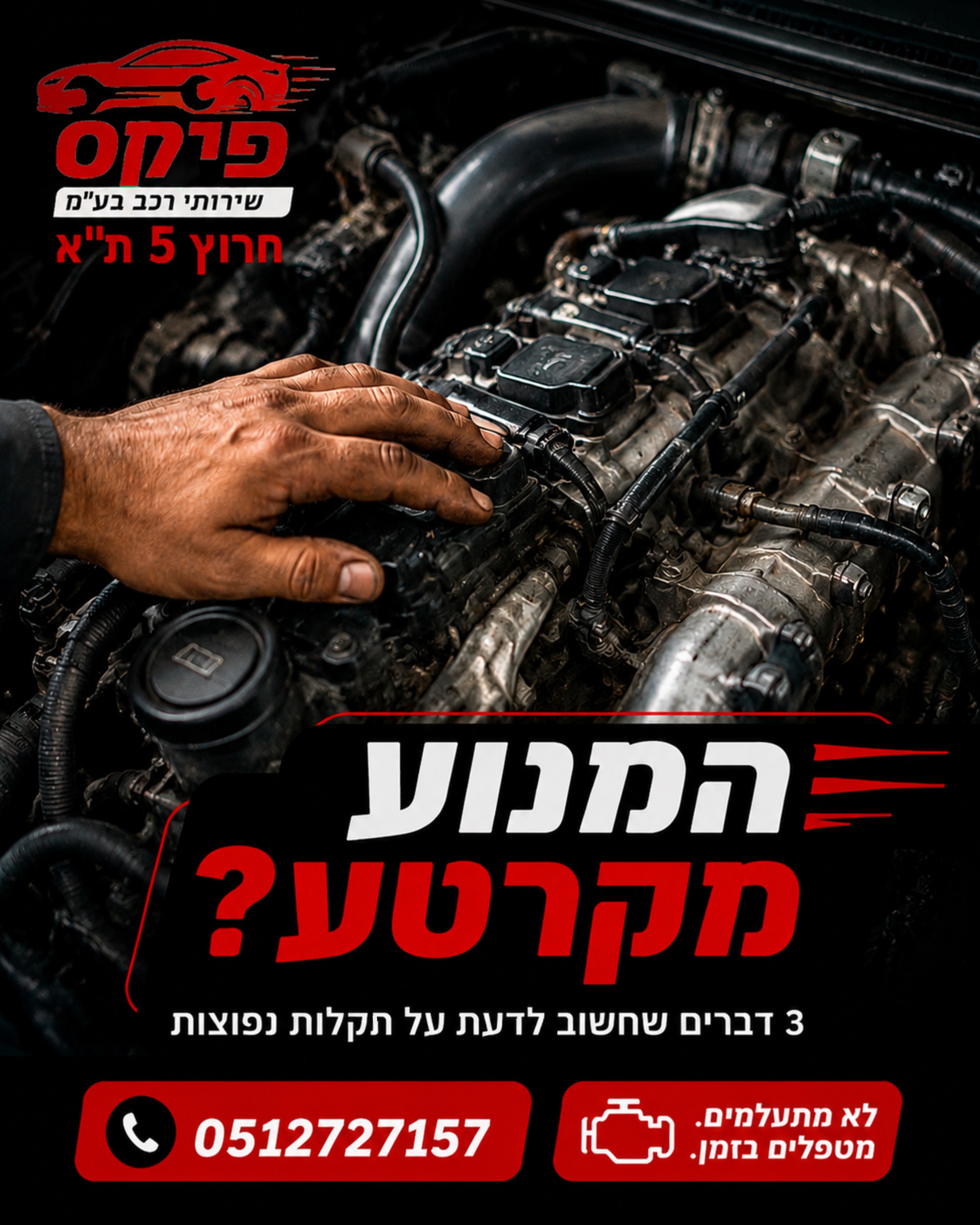 נהיגה בתל אביב דורשת מהרכב שלכם תפקוד אופטימלי, וליבת הרכב היא המנוע. מנוע תקין לא רק מבטיח נסיעה חלקה, אלא גם בטיחות וא