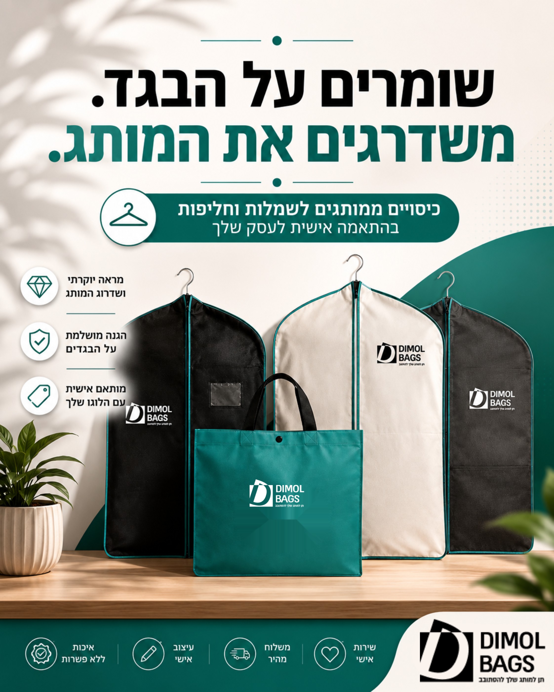 האם אתם מודאגים מאיך השמלות והחליפות שלכם מגיעות ללקוחות, או איך הן נשמרות מאחורי הקלעים? 🤔 בדימול, אנחנו מבינים שהגנה